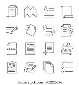 Simple Set of Document Icons. Contains such Icons as Batch Processing, Legal Documents, Clipboard, Download, Document Flow and more. Editable Stroke.