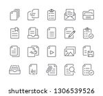 Simple Set of Document Line Icon. Editable Stroke