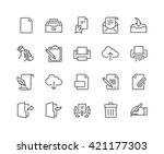Simple Set of Document Related Vector Line Icons. 
Contains such Icons as Printer, Shredder, Legal Document, Archive, Handwriting and more. 
Editable Stroke. 48x48 Pixel Perfect. 
