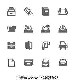 Simple Set of Document Related Vector Icons for Your Design.