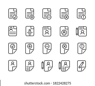 Simple Set Of Documents Related Outline Icons. Elements For Mobile Concept And Web Apps. Thin Line Vector Icons For Website Design And Development, App Development. Premium Pack.