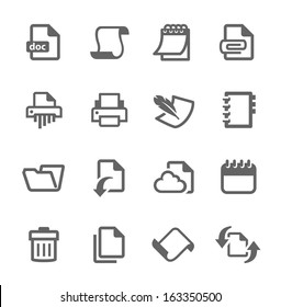 Simple set of documents related vector icons for your design.