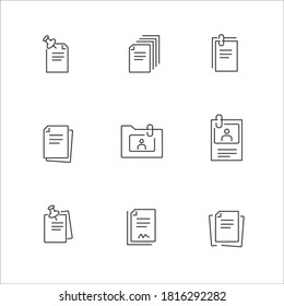 Simple Set of Documents Related Vector Icons. 