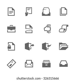 Simple Set of Documents Related Vector Icons for Your Design.