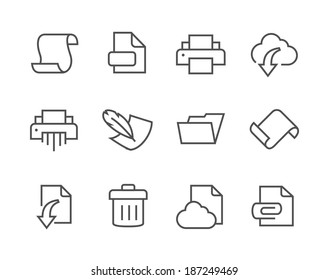 Simple set of documents vector icons for your design.