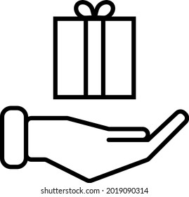 conjunto simple de iconos de icono de donación y iconos de línea vectorial de caridad relacionados con iconos de línea vectorial. contienen iconos como ayuda, caja de ropa, juguetes regalados y más.