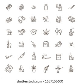 Simple Set of Drugs Related Vector Line Icons.