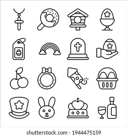 Simple Set of Easter Day Vector icons