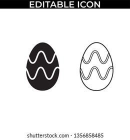 Simple Set of Easter Paskah Day Vector Line and Fill Icons