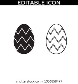 Simple Set of Easter Paskah Day Vector Line and Fill Icons