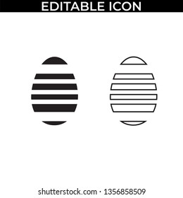 Simple Set of Easter Paskah Day Vector Line and Fill Icons