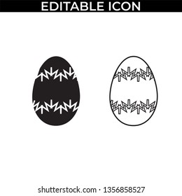 Simple Set of Easter Paskah Day Vector Line and Fill Icons