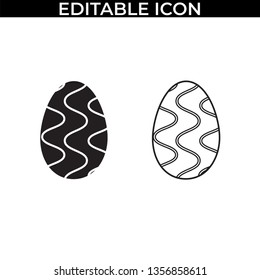 Simple Set of Easter Paskah Day Vector Line and Fill Icons