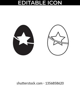 Simple Set of Easter Paskah Day Vector Line and Fill Icons