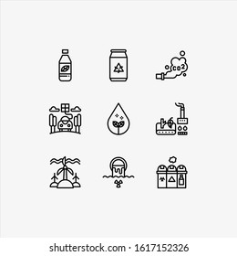 Simple Set of Eco Related Vector Line Icons