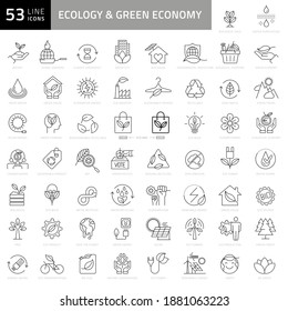 Simple Set of Eco Related Vector Line Icons. Contains such Icons as Electric Car, Global Warming, Forest, Organic Farming and more. Editable Stroke