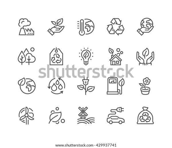 Simple Set of\
Eco Related Vector Line Icons. \
Contains such Icons as Electric\
Car, Global Warming, Forest, Organic Farming and more. \
Editable\
Stroke. 48x48 Pixel Perfect.\
