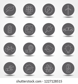 Simple set of ecology related outline icons. Elements for mobile concept and web apps. Thin line vector icons for website design and development, app development. Flat line vector illustration