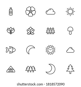 Simple set of ecology related outline icons. Elements for mobile concept and web apps. Thin line vector icons for website design and development, app development. Premium pack.