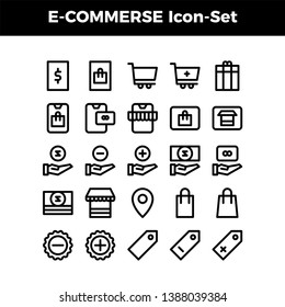 Simple Set of E-Commerse Related Vector Logo Icons. Editable Stroke. Pixel Perfect.
