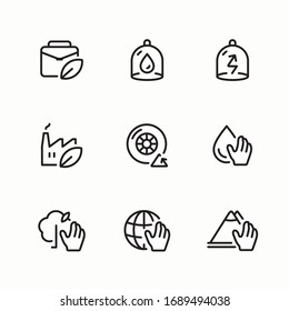 Simple Set Ecopack Vector line Icons