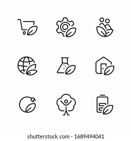 Simple Set Ecopack Vector line Icons