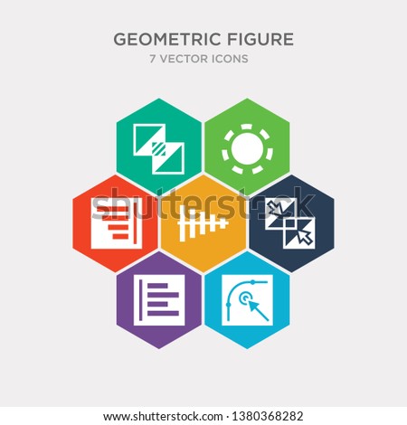 simple set of edit corner, left alignment, merge, vertical alignment icons, contains such as icons right alignment, circular, exclude and more. 64x64 pixel perfect. infographics vector