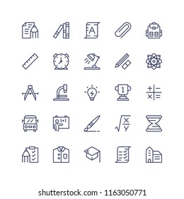 Simple Set of Education and Academic Subject Vector Thin Line Icon 48x48 Pixel Perfect. Editable 2 Pixel Stroke Weight. Outline Icon for Website Mobile App Presentation