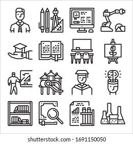 Simple Set of Education Related Vector Line Icons