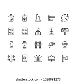 Simple Set of Election and Politic Related Vector Icons. Editable Stroke. Pixel Perfect.