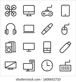 Simple Set Electronic Related Vector Line Icon