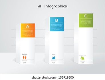 Simple set elements of infographics illustration