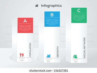 Simple set elements of infographics illustration