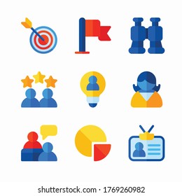 Simple Set Employment Vector Color Icons