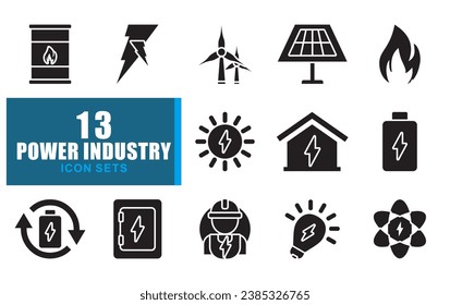 Einfache Set von Energietypen verwandte Vektorblau- und schwarze Symbole. Enthält Symbole wie Wasserkraftwerk, Solarzellen, fossile Brennstoffe und mehr. Bearbeitbarer Vektorgrafik