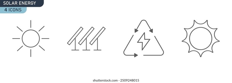 Simple Set of Energy Types Related Vector Line Icons. Contains such Icons as Hydroelectric Power Station, Solar Cells, Fossil Fuels and more. Editable Stroke. 48x48 Pixel Perfect.