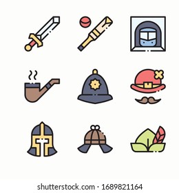 Simple Set England Vector Color Icons