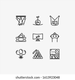 Simple Set of Event Related Vector Line Icons