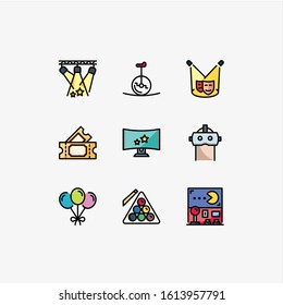 Simple Set of Event Related Vector Lineal color Icons