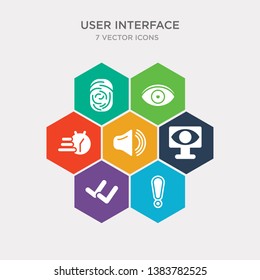 simple set of exclamation button, double checking, vigilance, high volume icons, contains such as icons express, look, finger prints and more. 64x64 pixel perfect. infographics vector