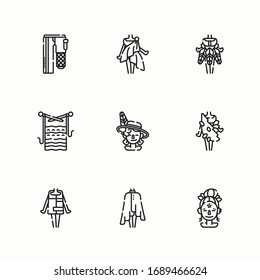 Iconos de línea de vectores de diseño de moda simple