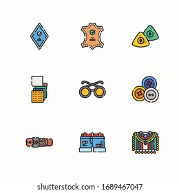 Simple Set Fashion Design Vector Color Icons