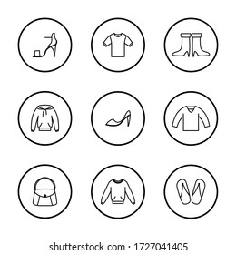 Simple set fashion icon design for website and mobile apps