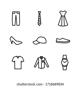 
Simple set of fashion related line icons for web and mobile app
