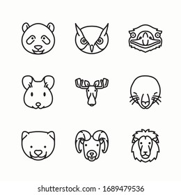 Simple Set Fauna Vector line Icons