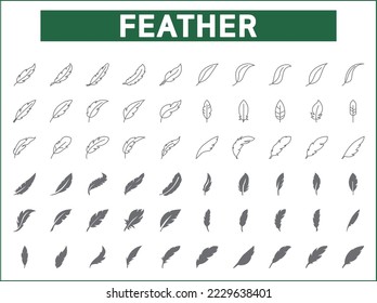 Simple Set of feather Related Vector Line Icons.
Vector collection of wing, pen, quill, floating, arrow and design elements symbols or logo elements in thin outline.