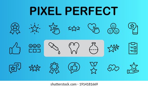 Simple Set Feedback, reviews thin line icons. Evaluation, review, STAR, LIKE and much more, Editable stroke. Vector illustration.