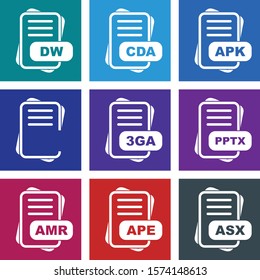Simple Set Of File Format Icons
