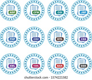 Simple Set Of File Format Icons
