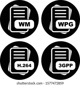 Simple Set Of File Format Icons
